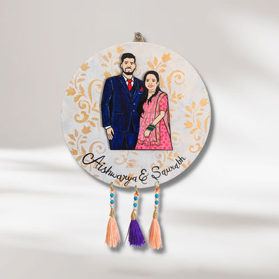 Handcrafted Personalized Caricature MDF Nameplate