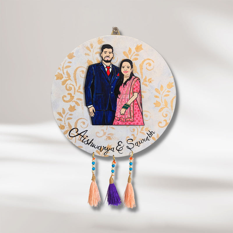 Handcrafted Personalized Caricature MDF Nameplate
