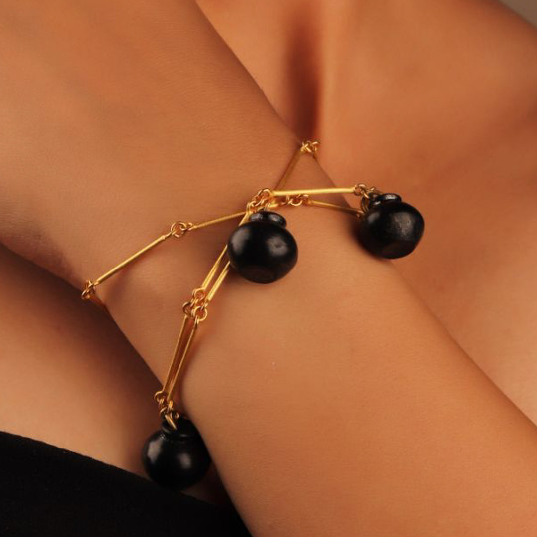 Modern Sikahar Design Short Necklace | 22K Gold Plated