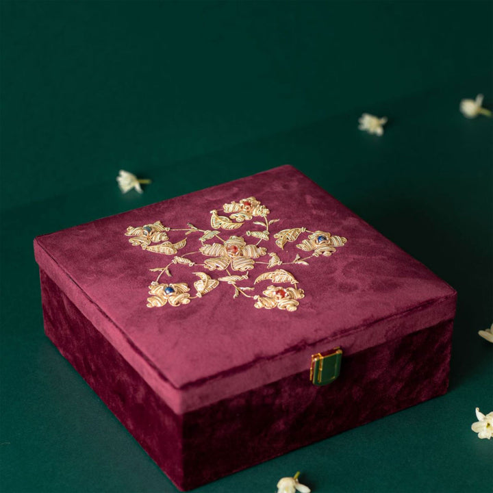 Zardozi Suede Festive Gift Box