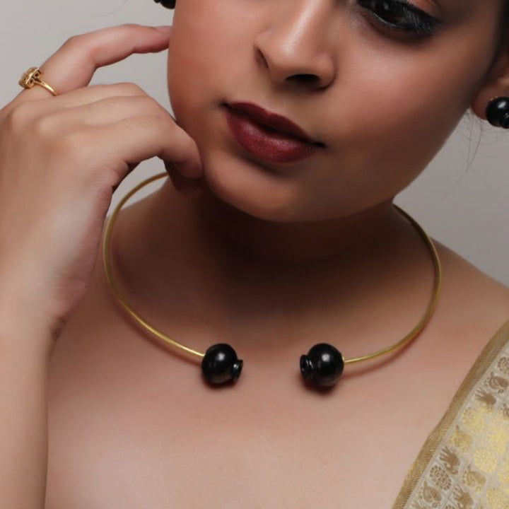 Minimalist Kalash Design Handmade Choker Necklace | 22K Gold Plated