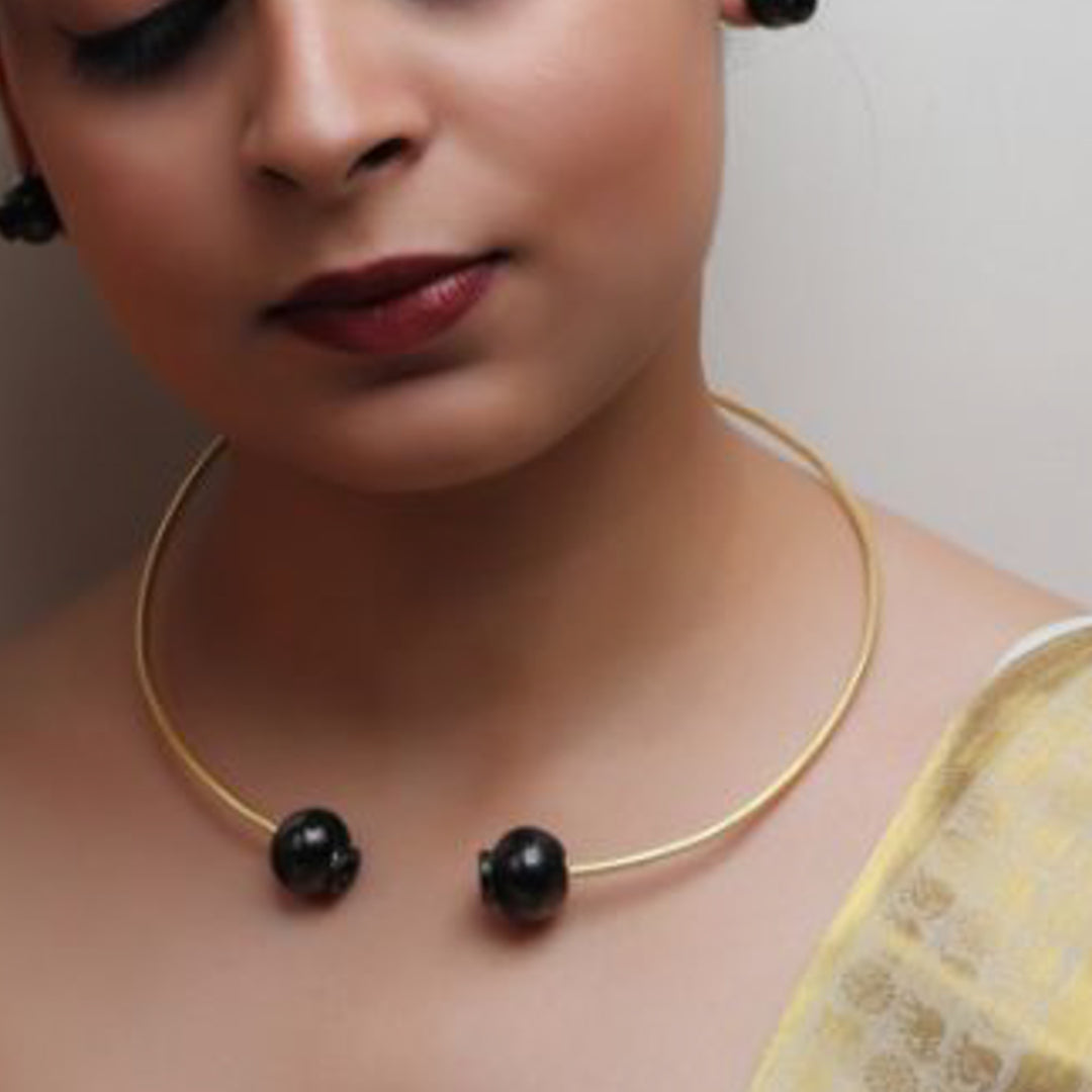 Minimalist Kalash Design Handmade Choker Necklace | 22K Gold Plated