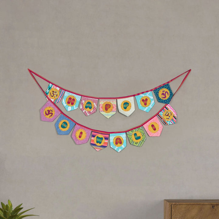Upcycled Fabric Happy Diwali Buntings