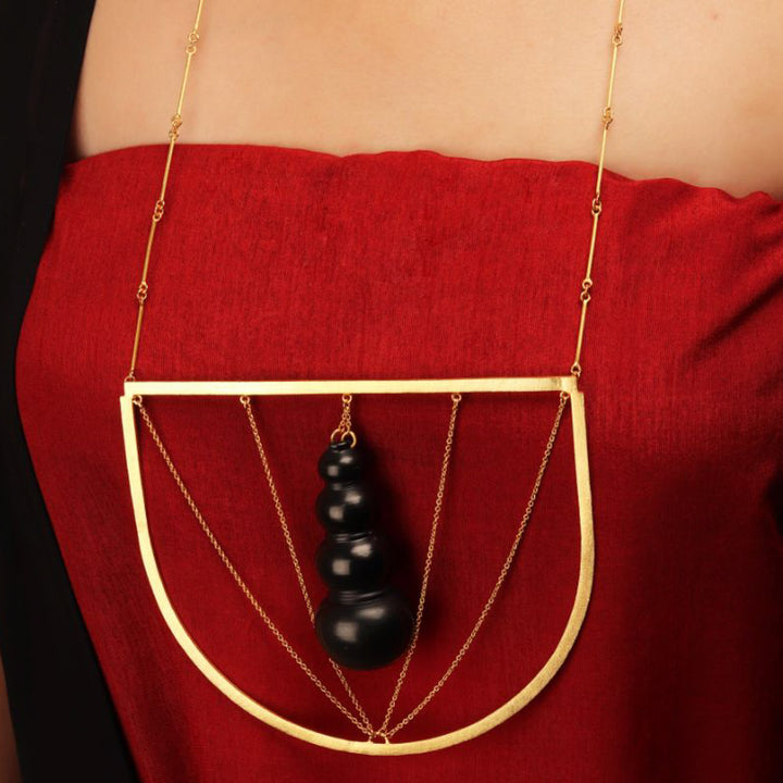 Contemporary Statement Kalash Design Necklace | 22K Gold Plated