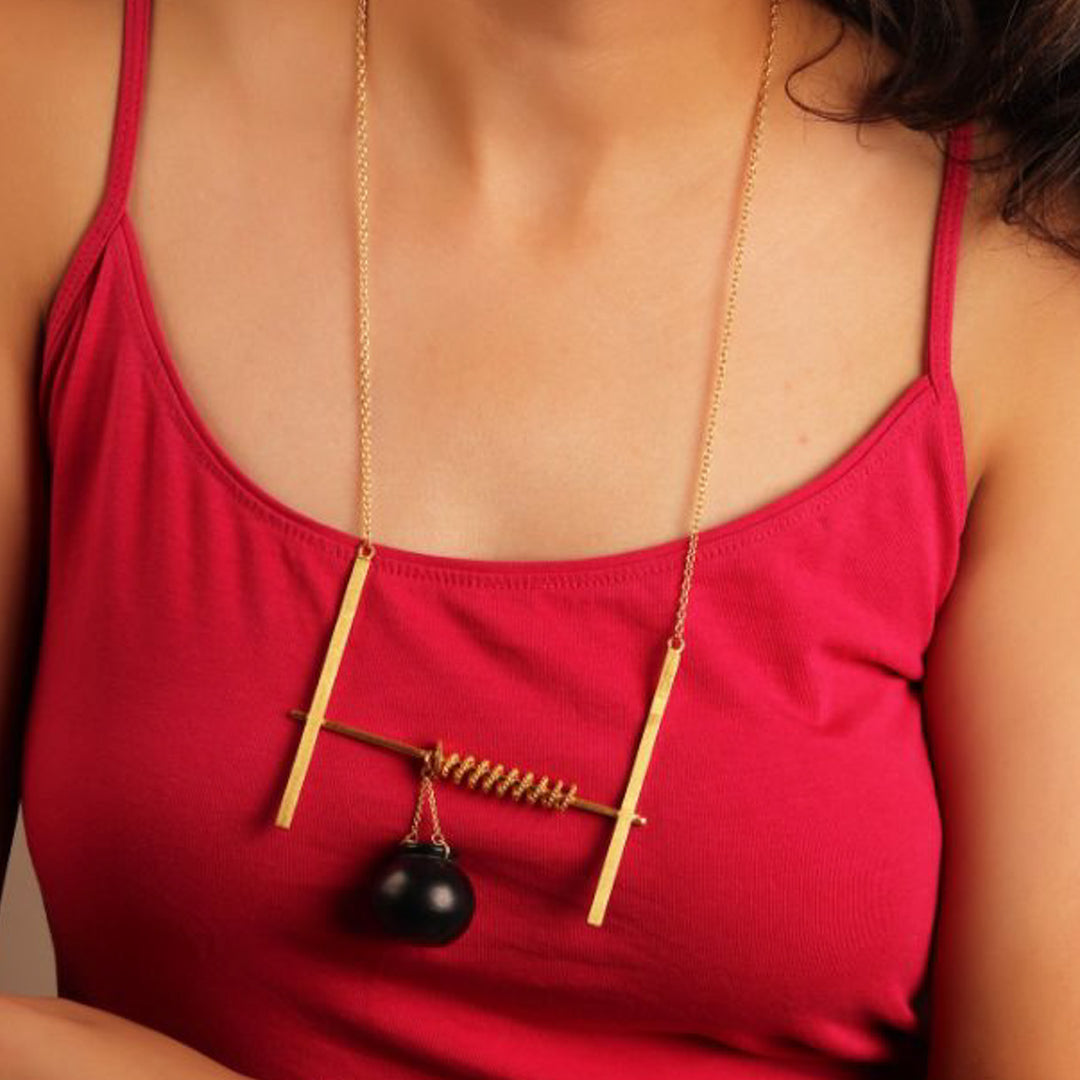 Handmade Ghirani Kalash Design Necklace | 22K Gold Plated