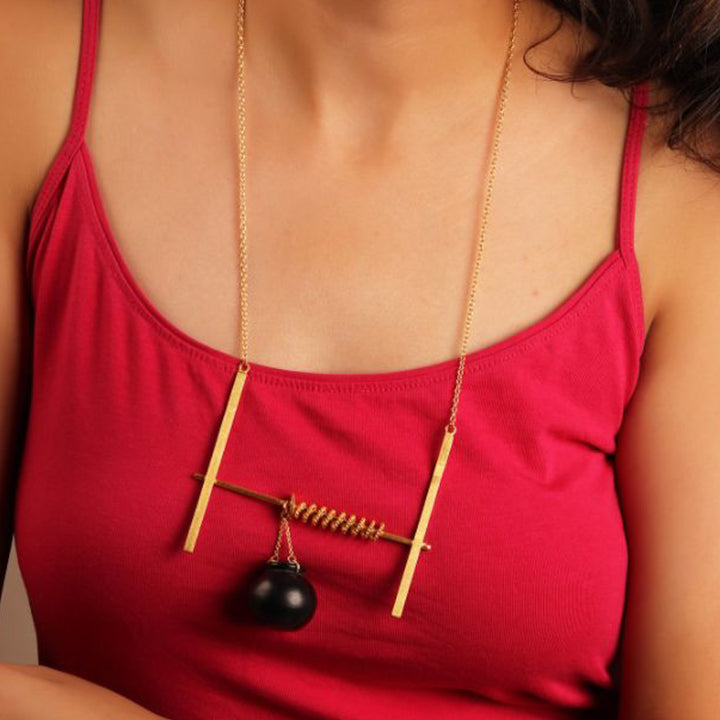 Handmade Ghirani Kalash Design Necklace | 22K Gold Plated