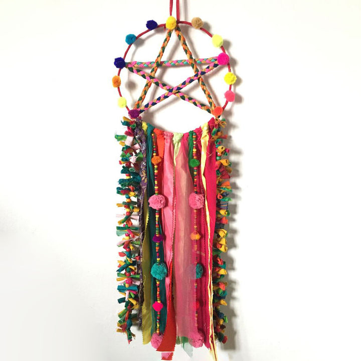 Upcycled Fabric Star Dreamcatcher