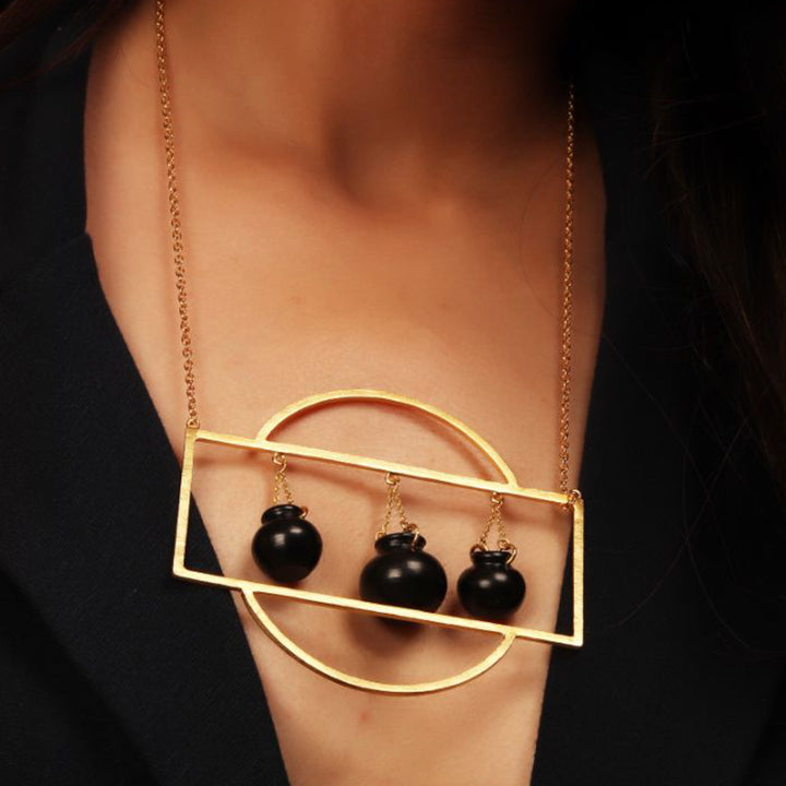 Statement Handi Handmade Necklace | 22K Gold Plated