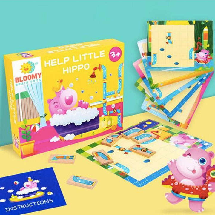 Help The Hippo Puzzle Game Set