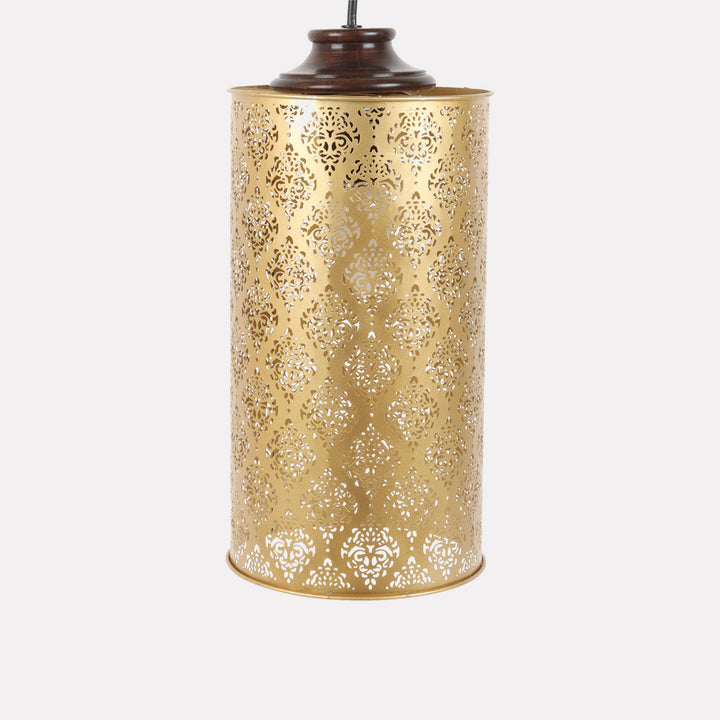 Gandhara Gold Finish Metal Hanging Lamp