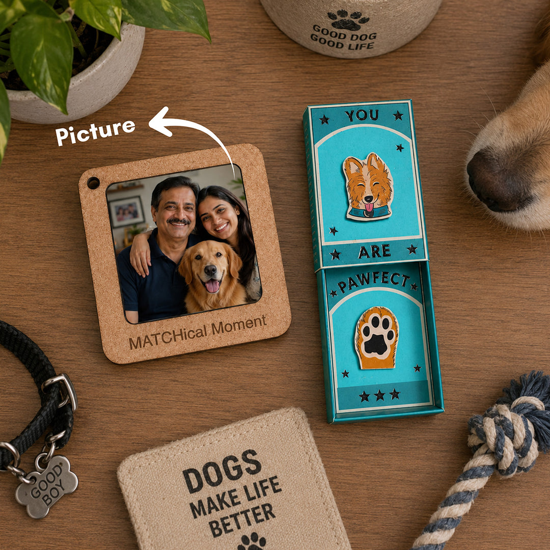 Personalised Father’s Day Gift for Dog Dad Magnet Combo Set