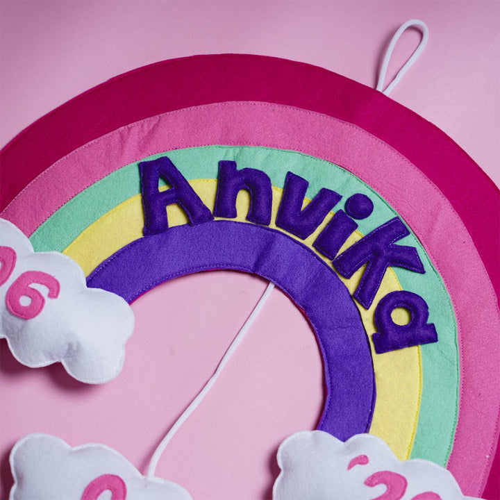 Handmade Personalized Felt Unicorn Themed Kids Name Plate