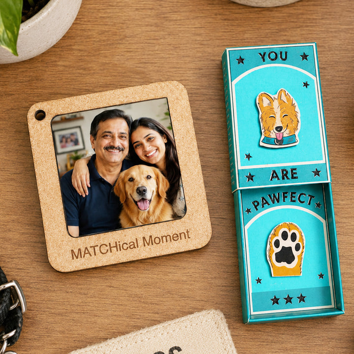 Personalised Father’s Day Gift for Dog Dad Magnet Combo Set