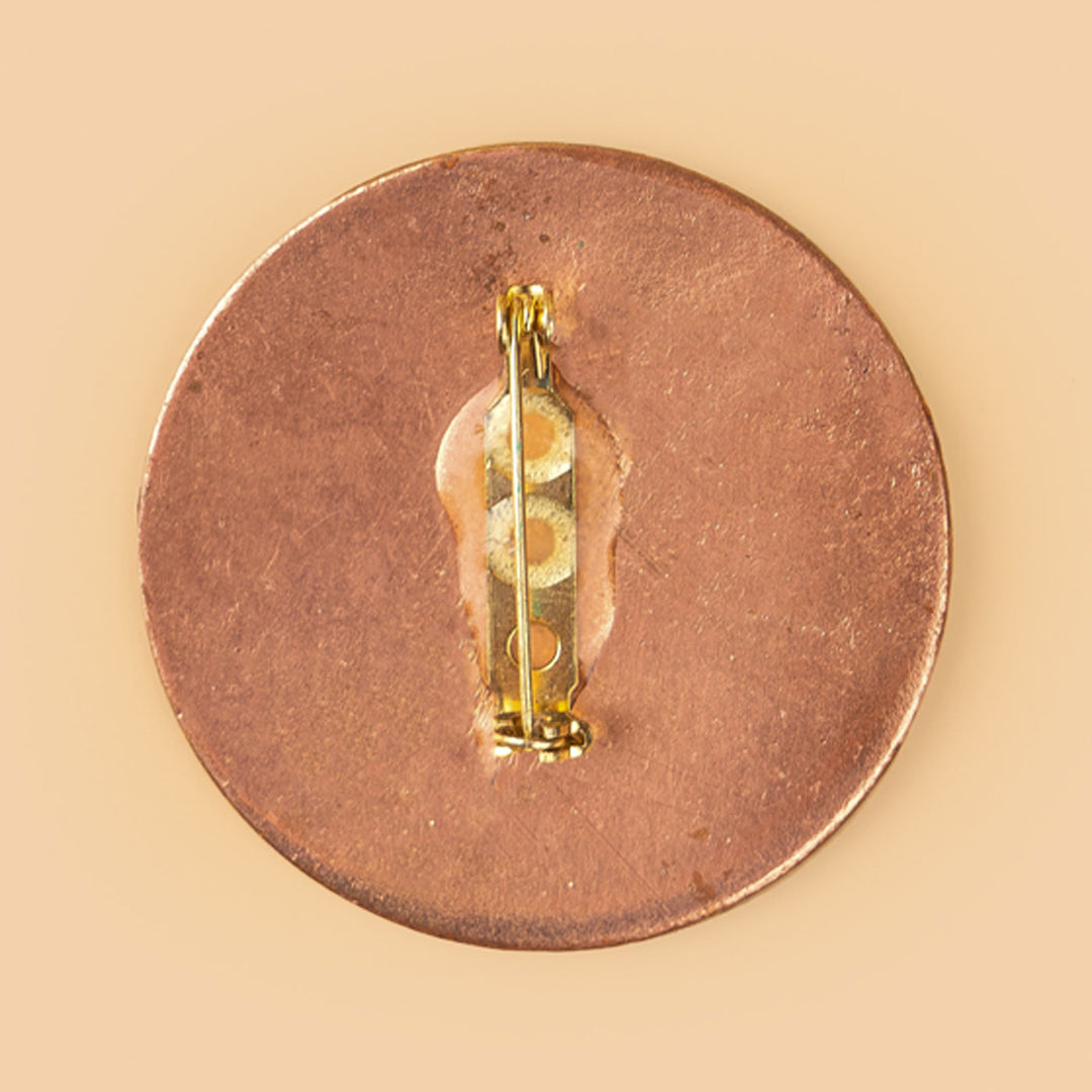Handmade Copper Enamelled Sooraj Lapel Pin