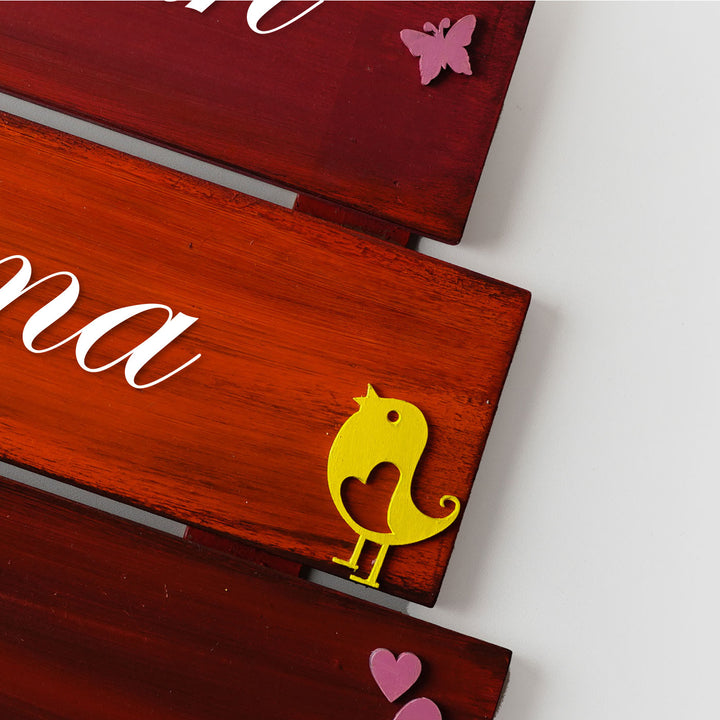 Hand-painted Personalized Nameplate With 3 Pallet - Zwende