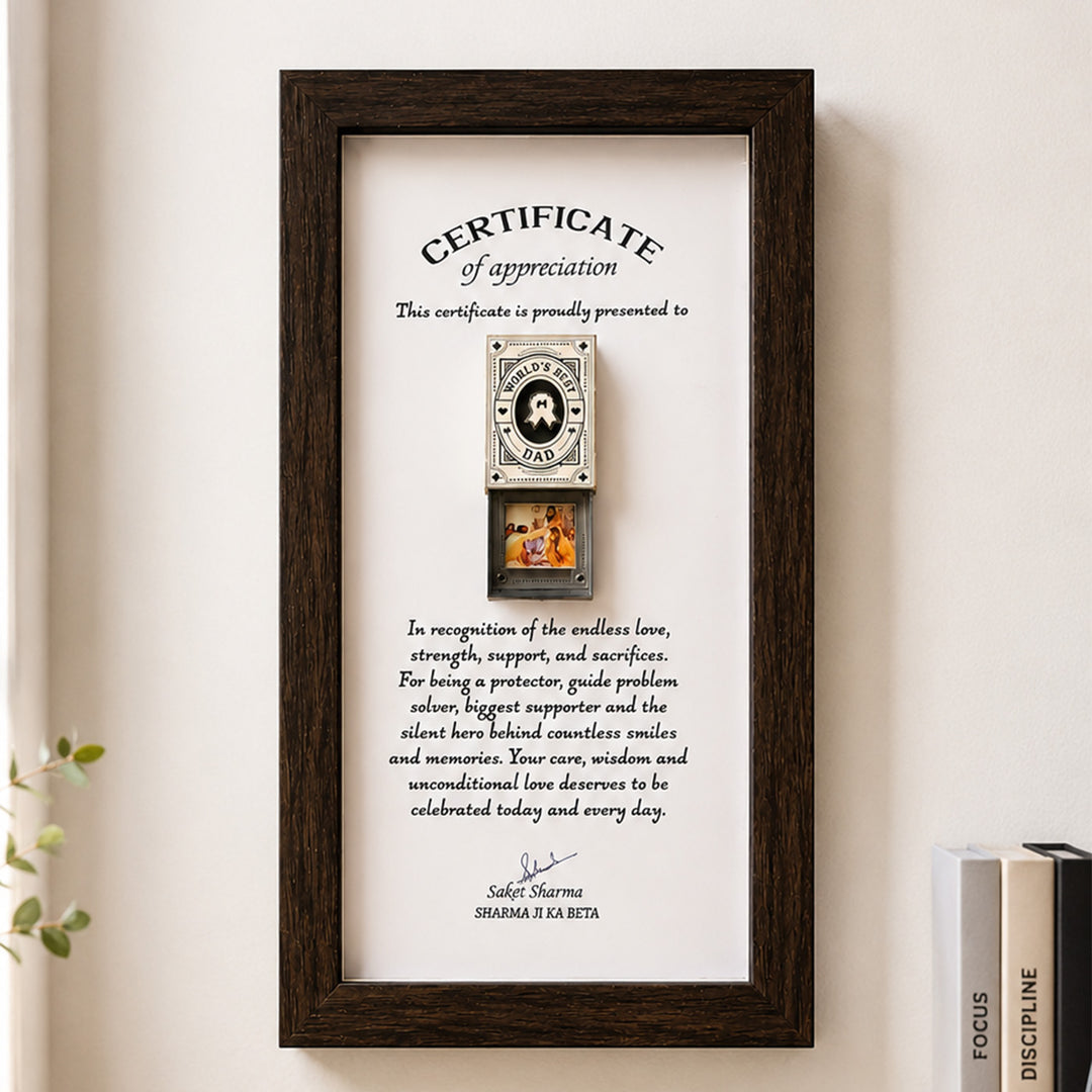 Best Dad Certificate Frame for Father’s Day