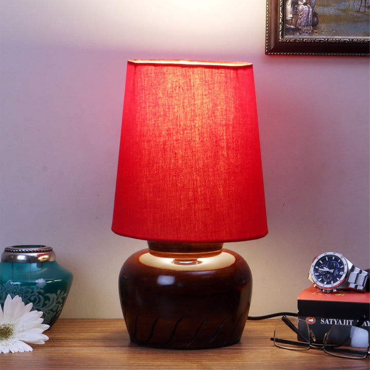 Khadi Cotton & Mango Wood Table Lamp