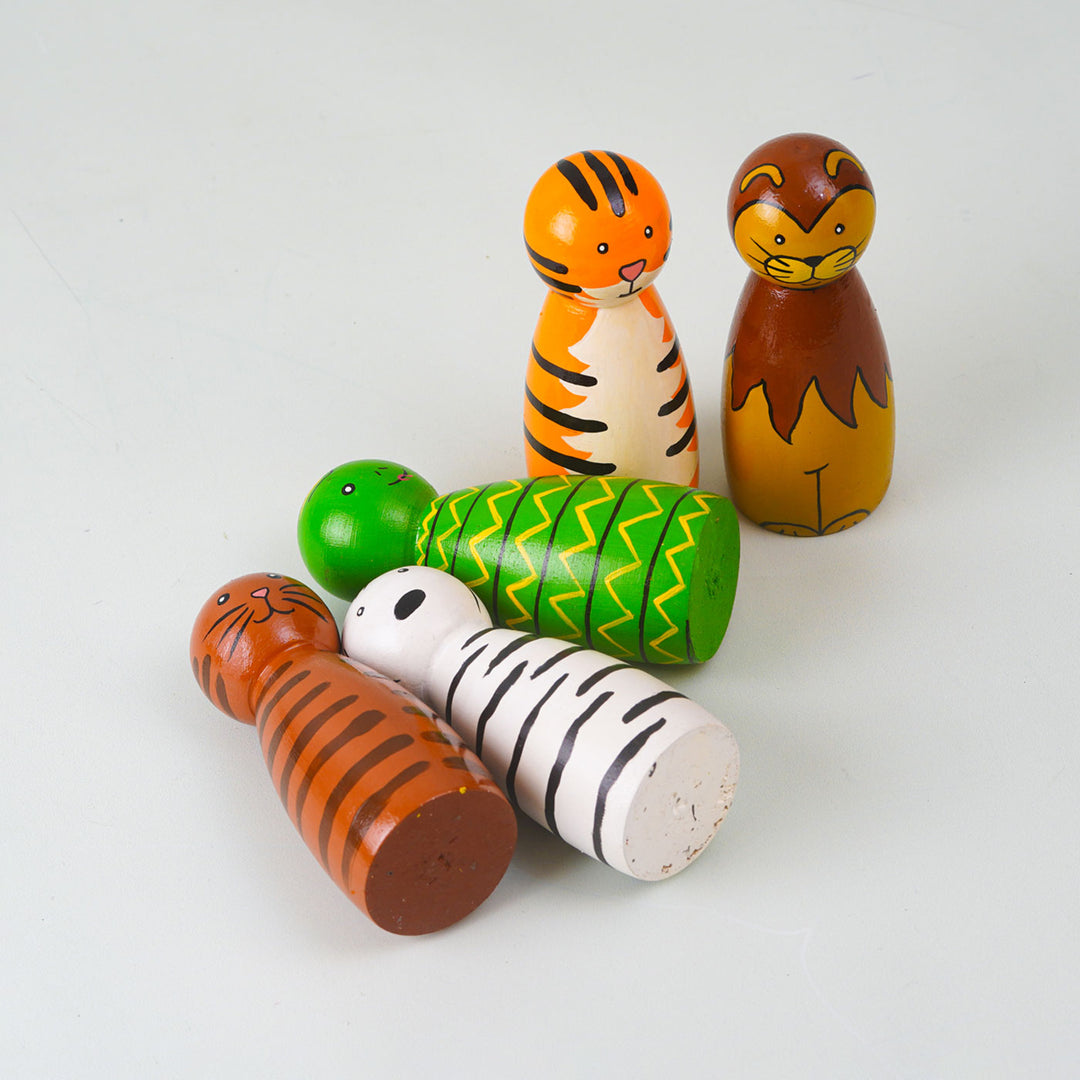 Handpainted Wooden Animal Dolls