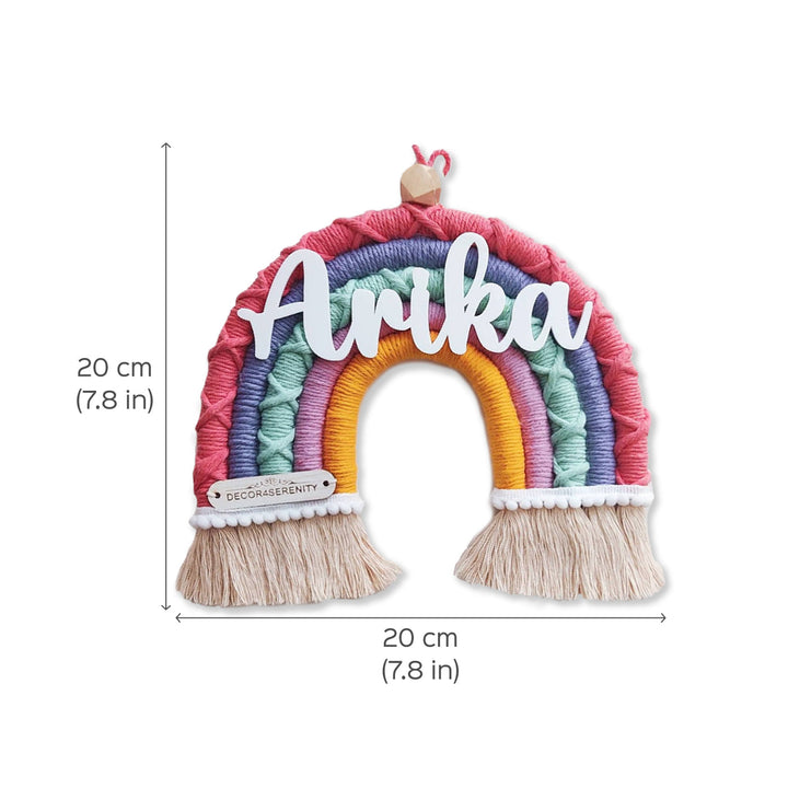 Macrame Rainbow Personalized Kids' Nameplate