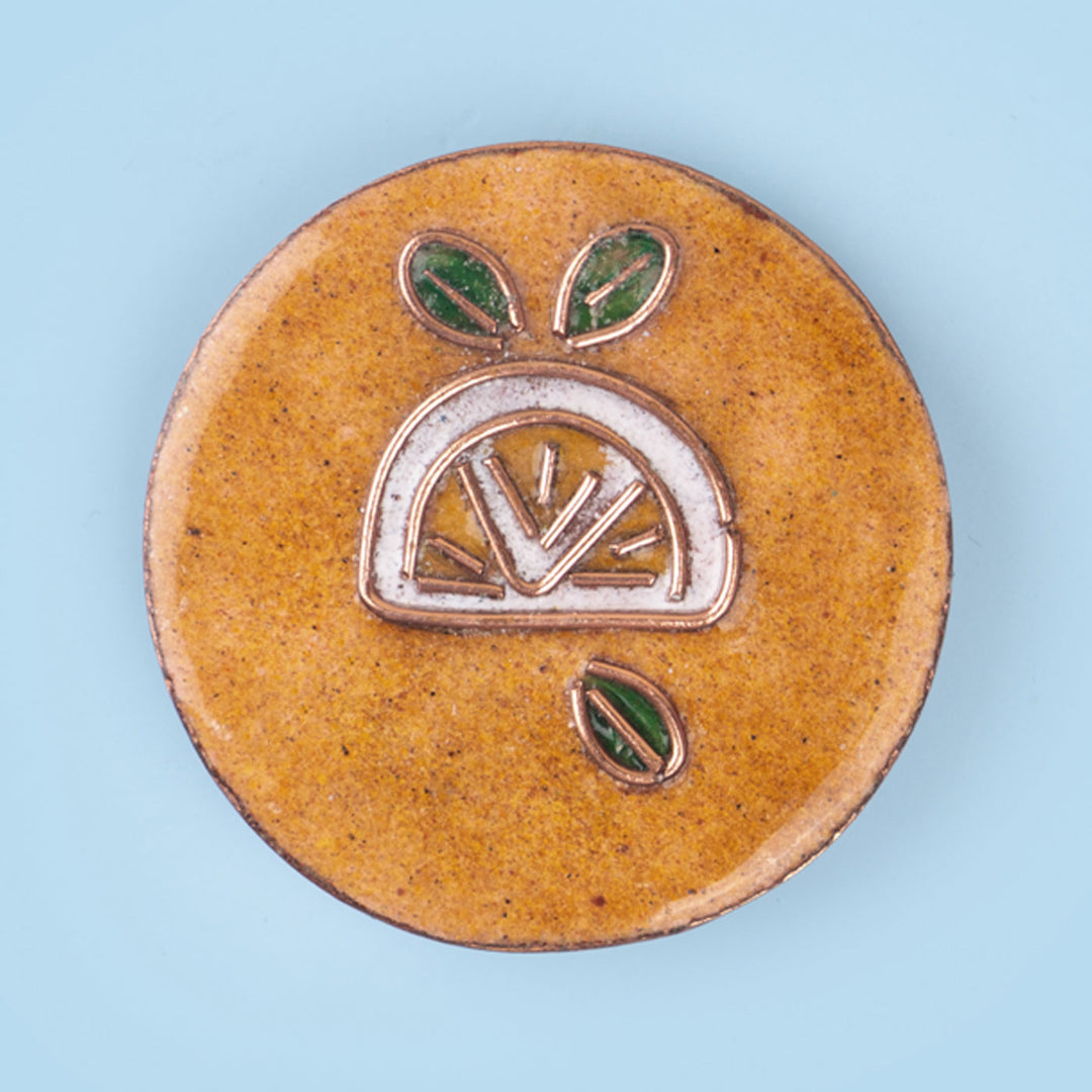 Handmade Copper Enamelled Nimbuzz Lapel Pin