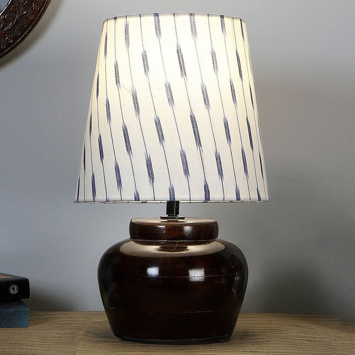 Khadi Cotton & Mango Wood Table Lamp