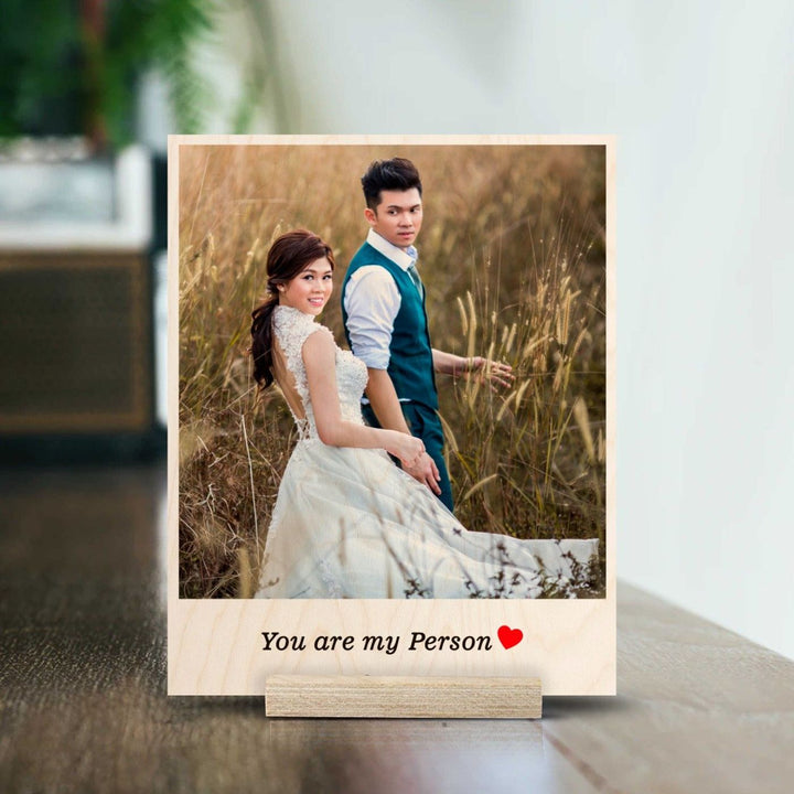 Personalized Wooden Photo Print - You Are My Person