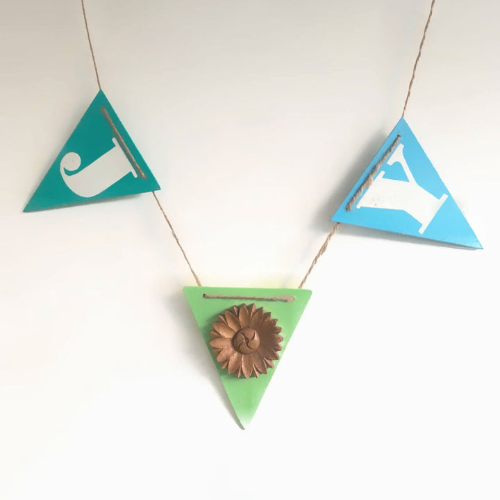 JOY'' Handcrafted MDF Bunting