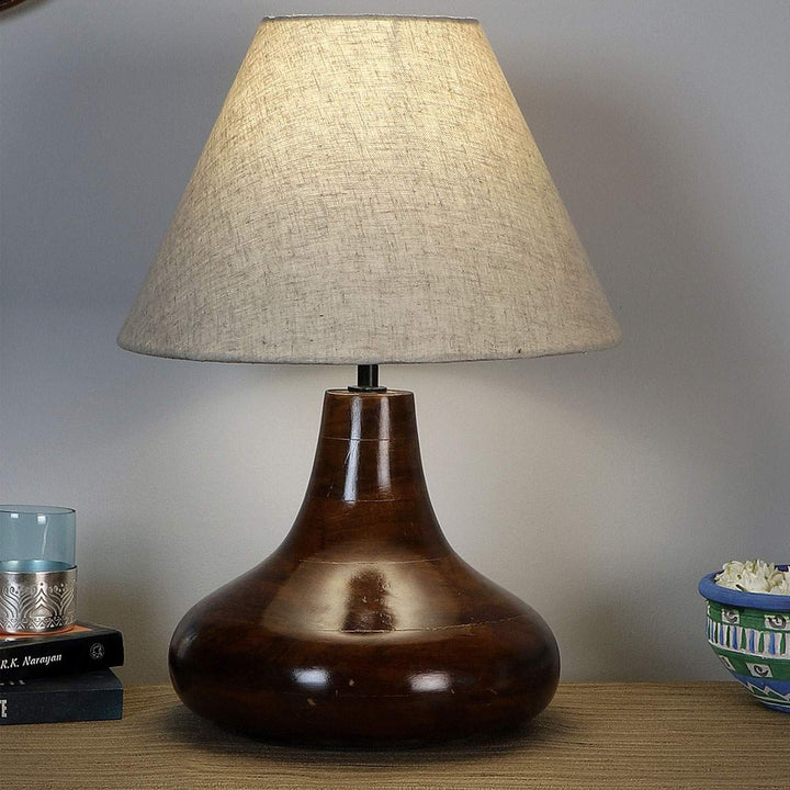 Natural Jute & Mango Wood Table Lamp