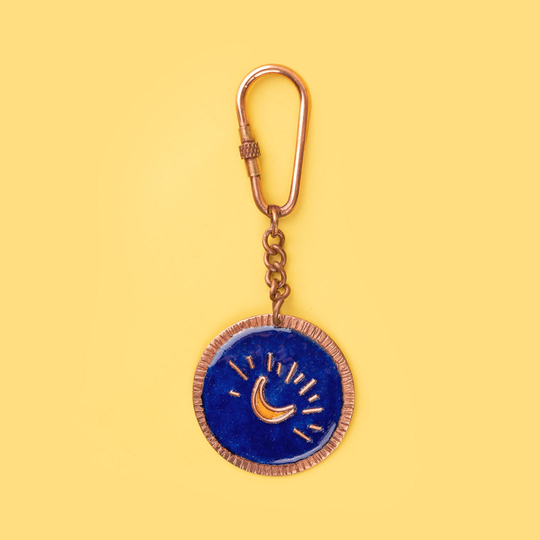 Handmade Copper Enamelled Chanda Keychain