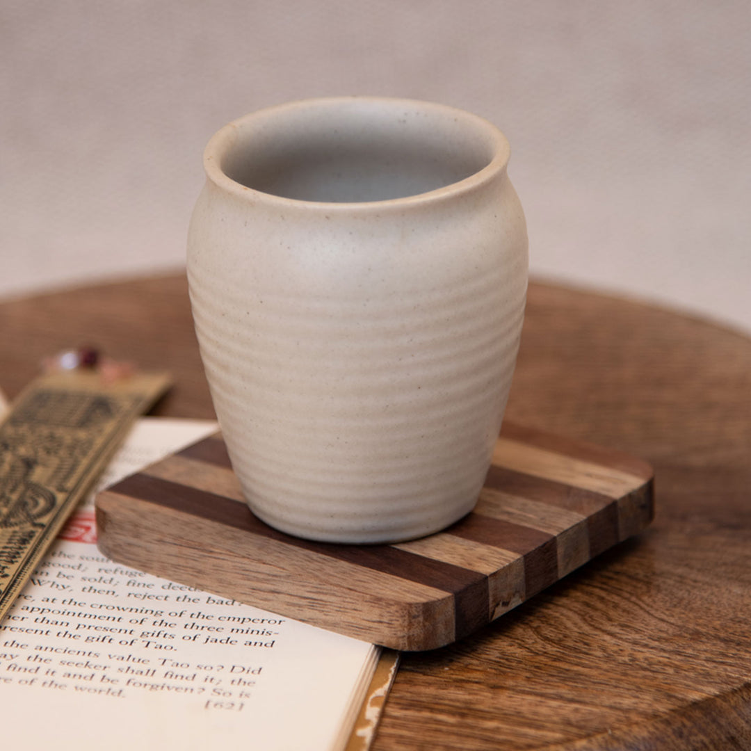 Toned Mango & Sheesham Wood Coasters & Holder I Set of 4