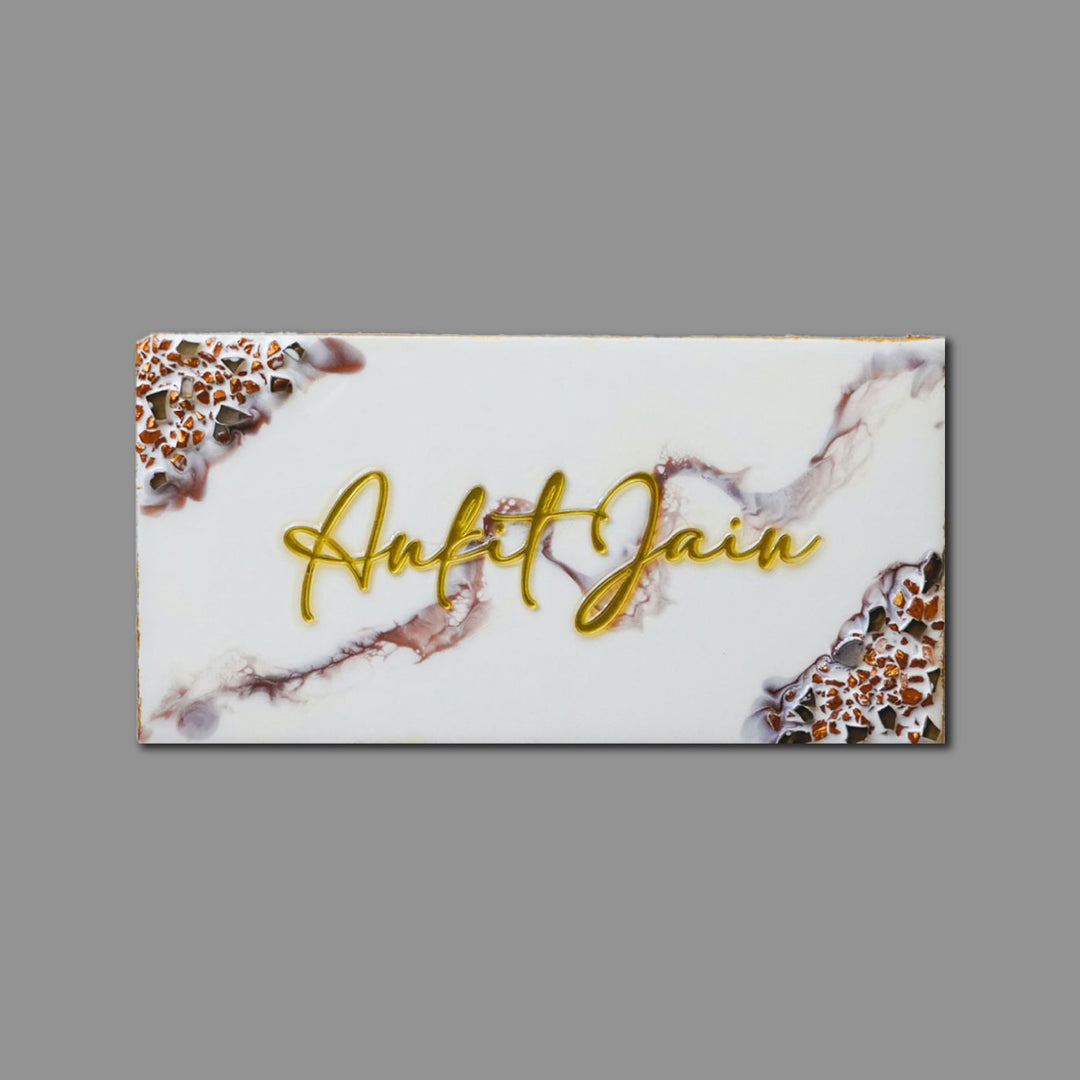 Handcrafted MDF & Resin Personalized Nameplate