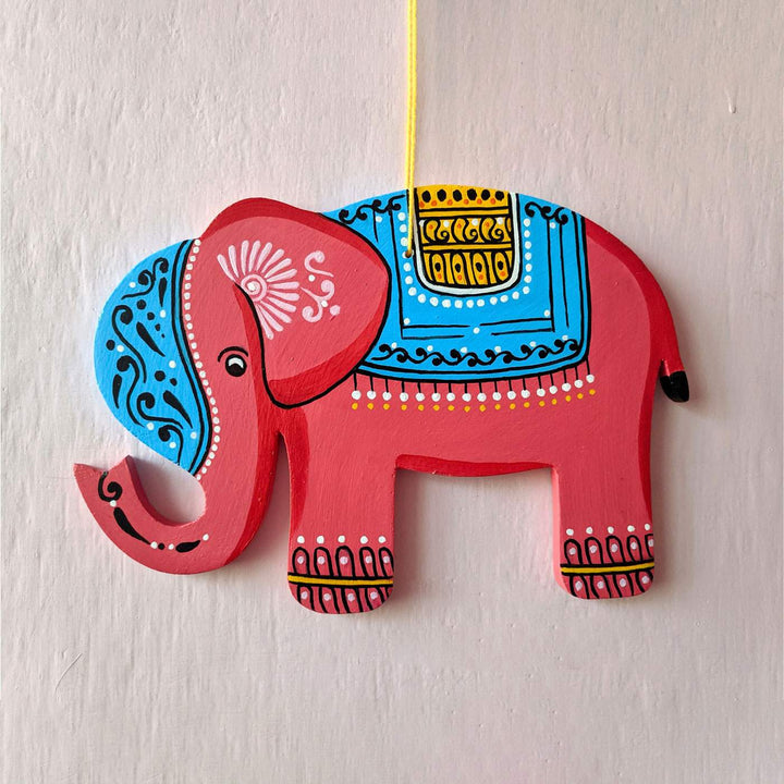 Handpainted Wooden Elephant String Wall Hangings