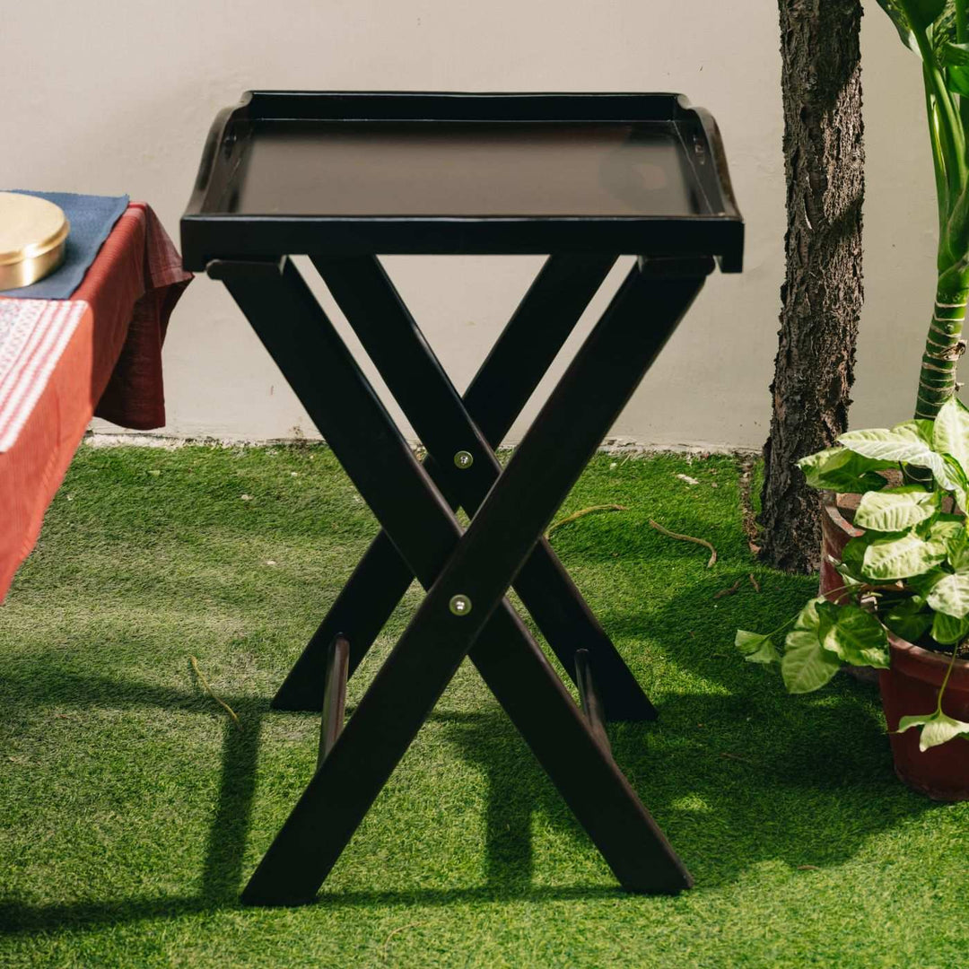 Mez Premium Wood Foldable Table-Cum-Tray
