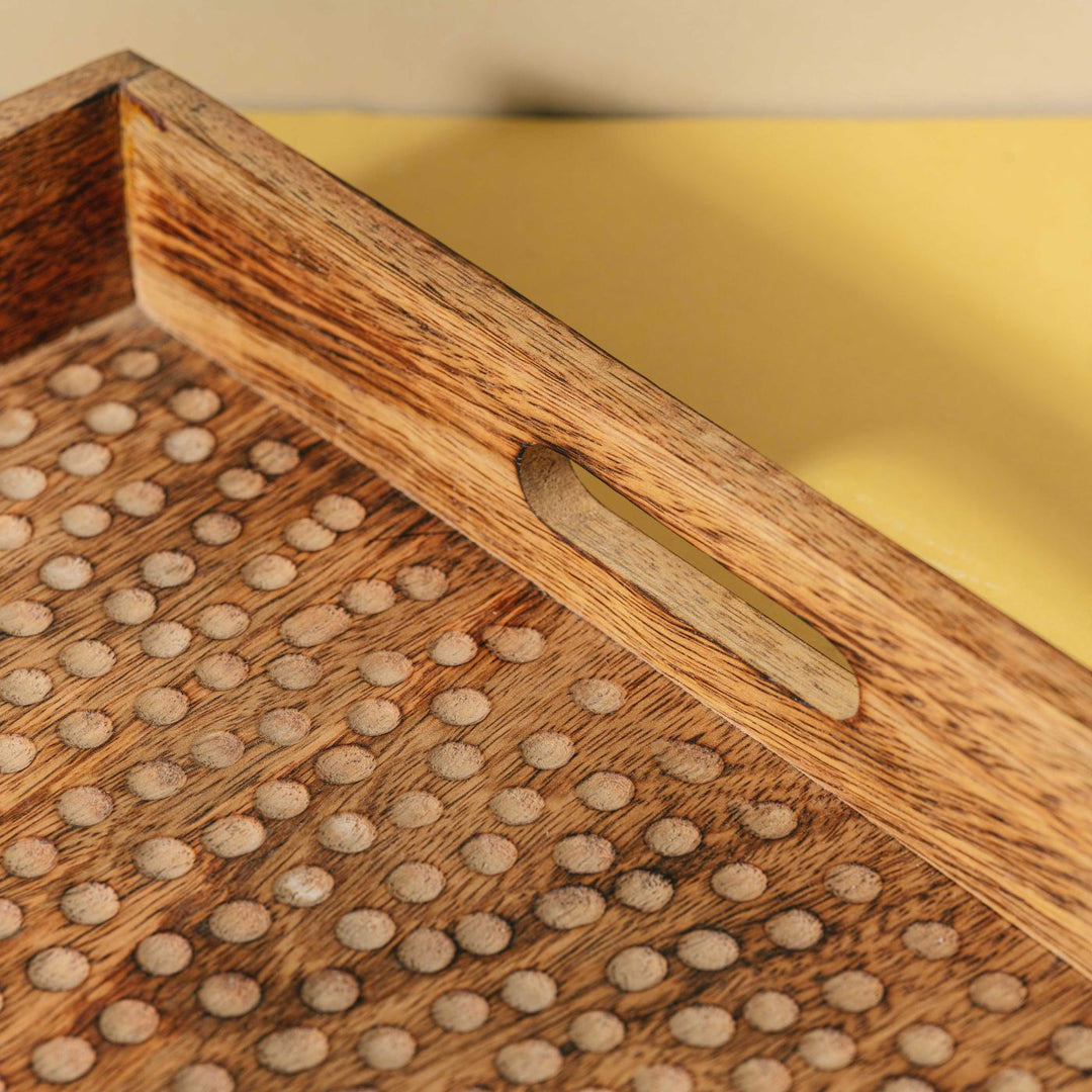 Mohar Handcrafted Premium Wood Serving Tray