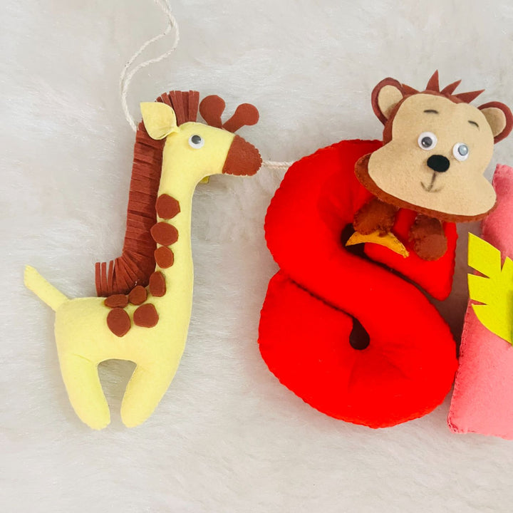 Handcrafted Personalized Jungle Theme Bunting For Kids