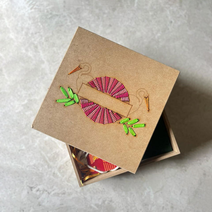 Paradise Seven Goodies Diwali Embroidered Box Hamper