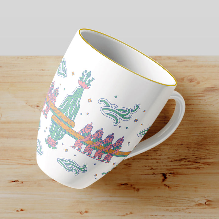 Manthan Indian Mythology Churn Theme Porcelain Mug