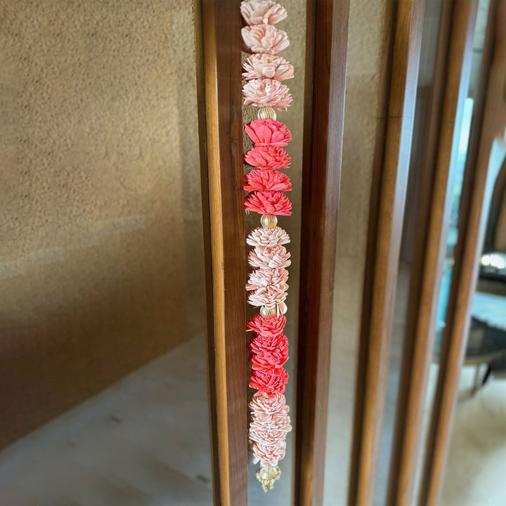 Shola Wood Floral Latkan Festive Door Hangings I Set of 2