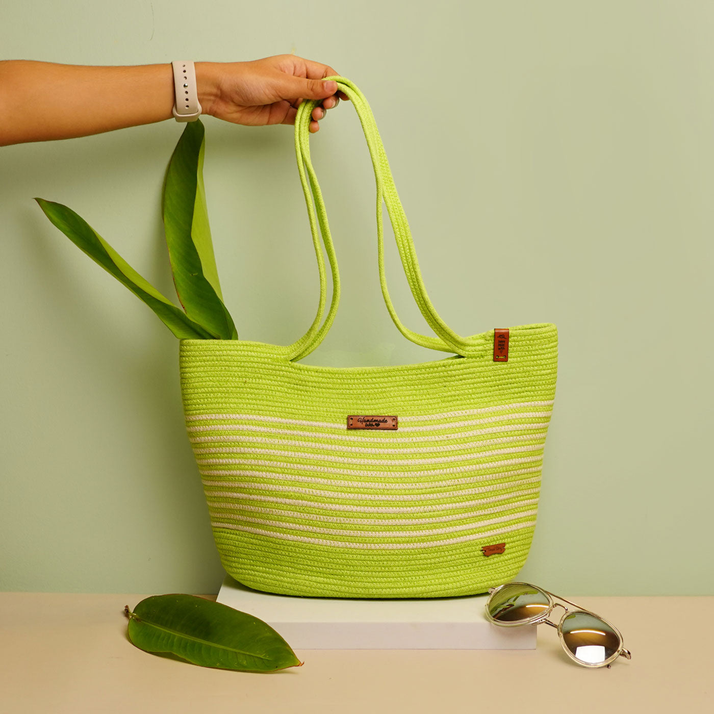 Lilly Lemon Green Tote bag -- Woca Designs