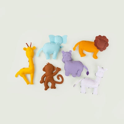 Handcrafted Jungle Themed Toys - Set of 6