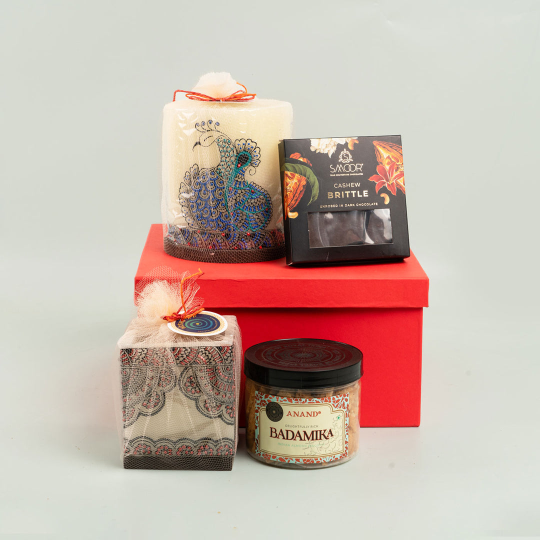 Mehendi-Art Inspired Candle Holder Festive Hamper