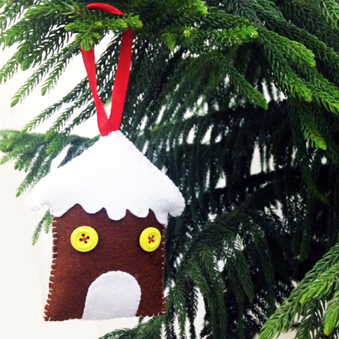Handmade 3D Vibrant Assorted Felt Ornaments For Christmas Tree Decoration | Set Of 5