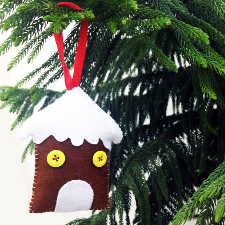 Handmade 3D Vibrant Assorted Felt Ornaments For Christmas Tree Decoration | Set Of 5