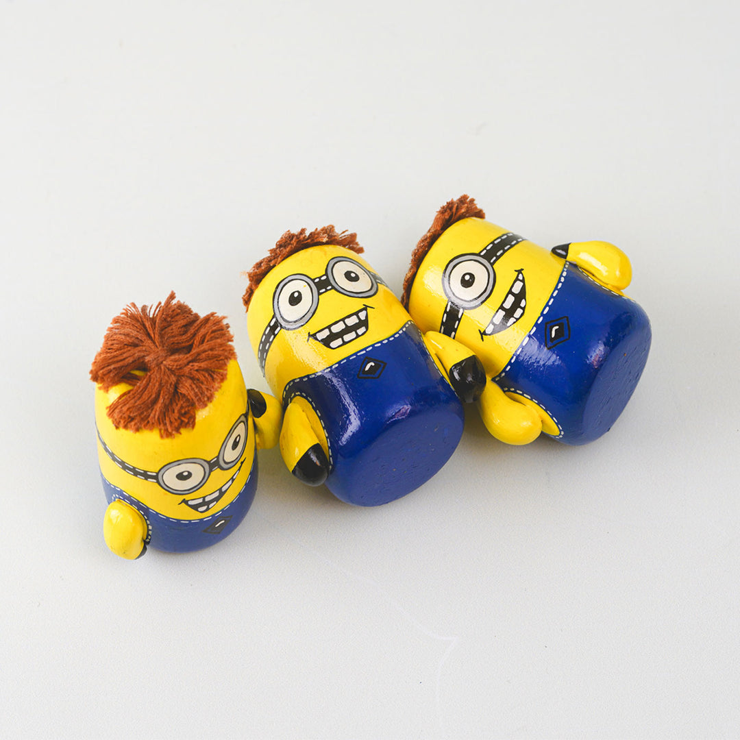 Handpainted Wooden Minion Figurines I Set of 3