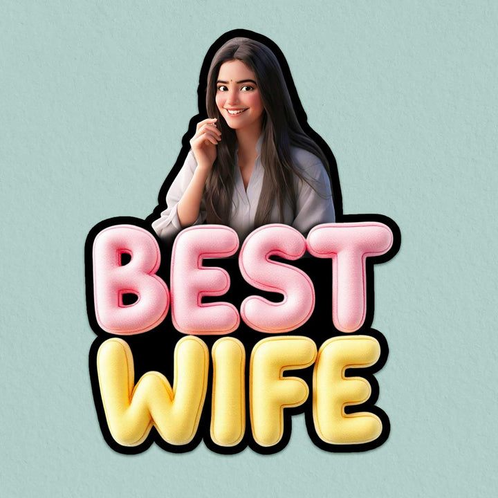 Photo Personalized "Best Wife" Acrylic Fridge Magnet For Couples