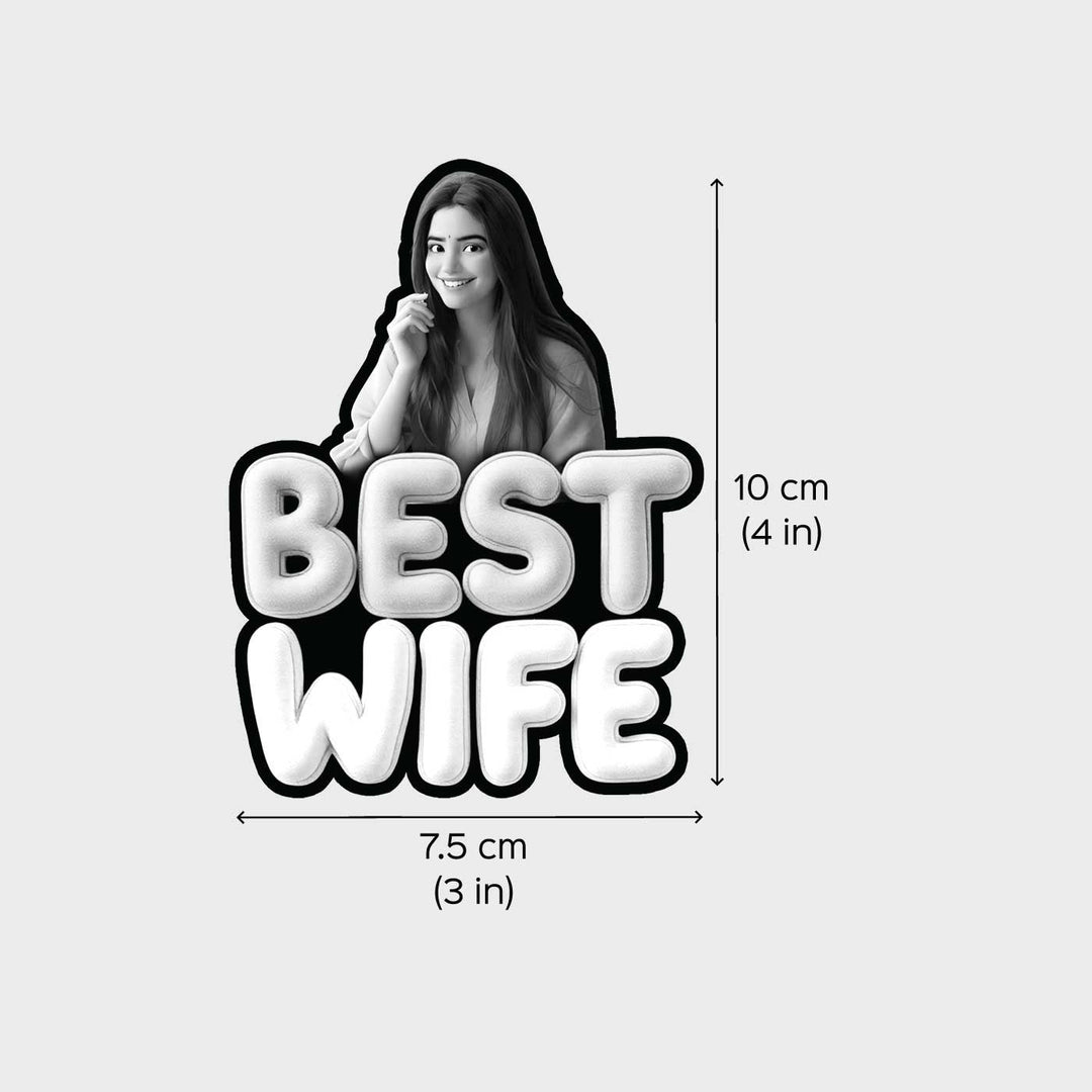 Photo Personalized "Best Wife" Acrylic Fridge Magnet For Couples
