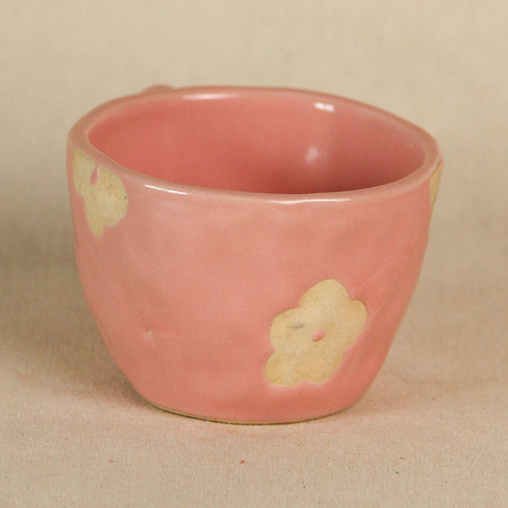 Handpainted Pretty in Pink Ceramic Mug & Saucer Set