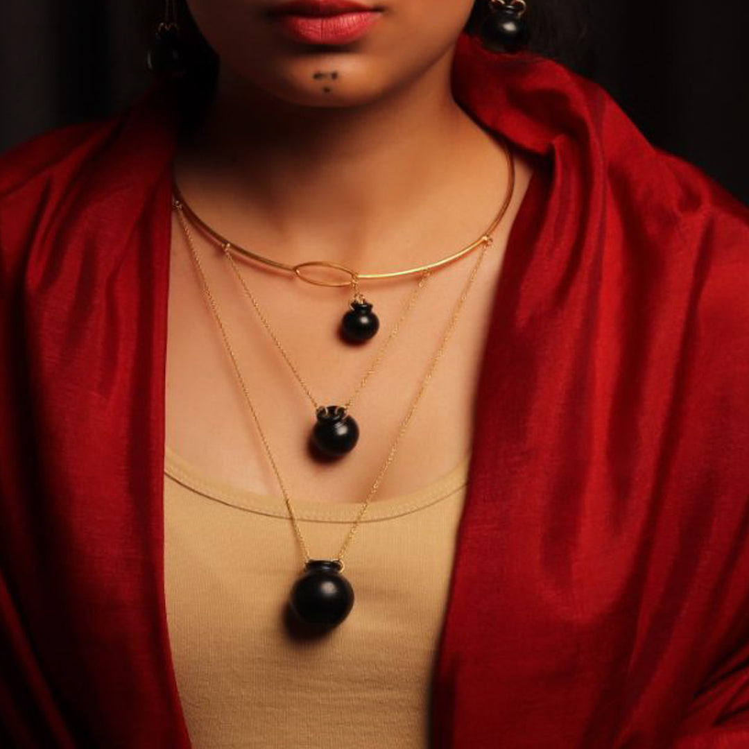 Multilayered Kalash Design Necklaces | 22K Gold Plated