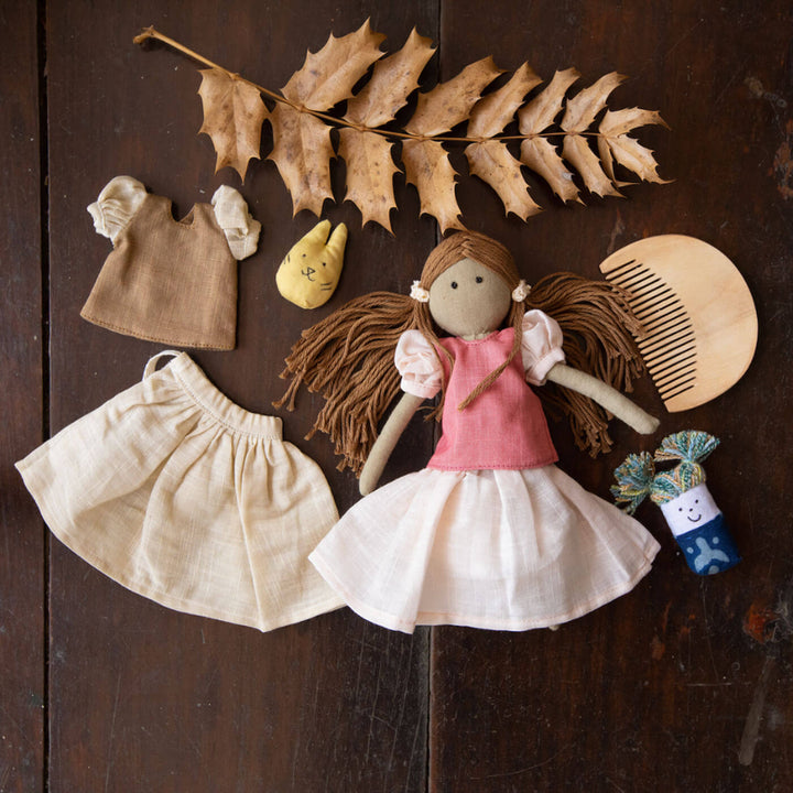 Handcrafted 100% Cotton Fabric Doll For Kids