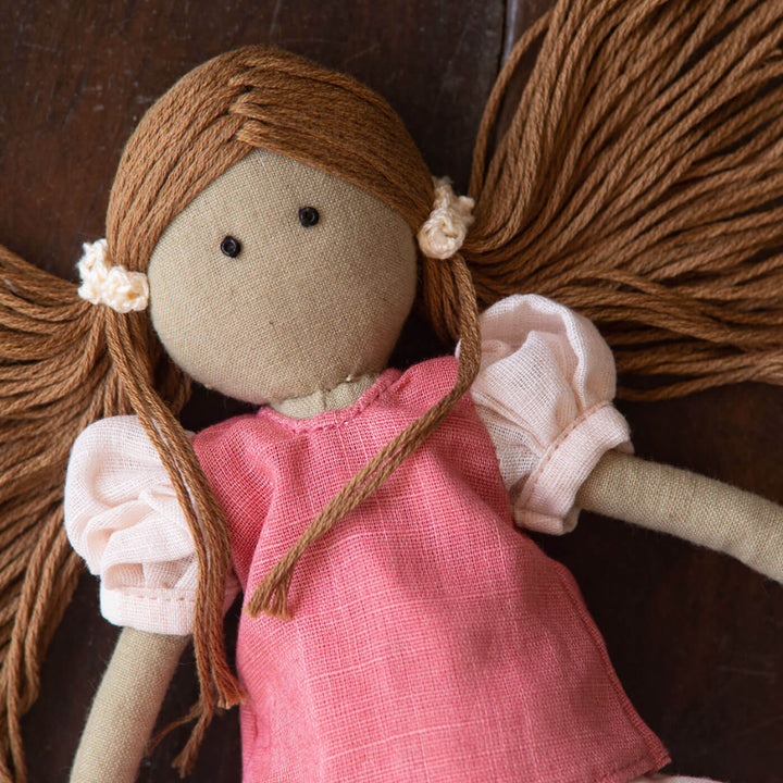 Handcrafted 100% Cotton Fabric Doll For Kids